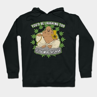 Laughing Buddha Smoking Weed Bong Hoodie